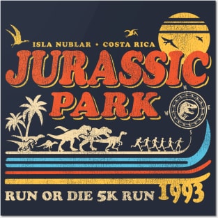 Dinosaur Park Run or Die 1993 Worn Posters and Art